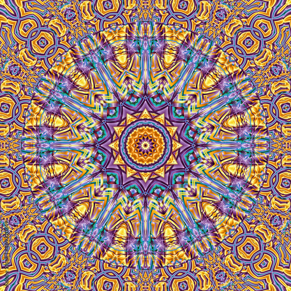 abstract polygonal mandala pattern