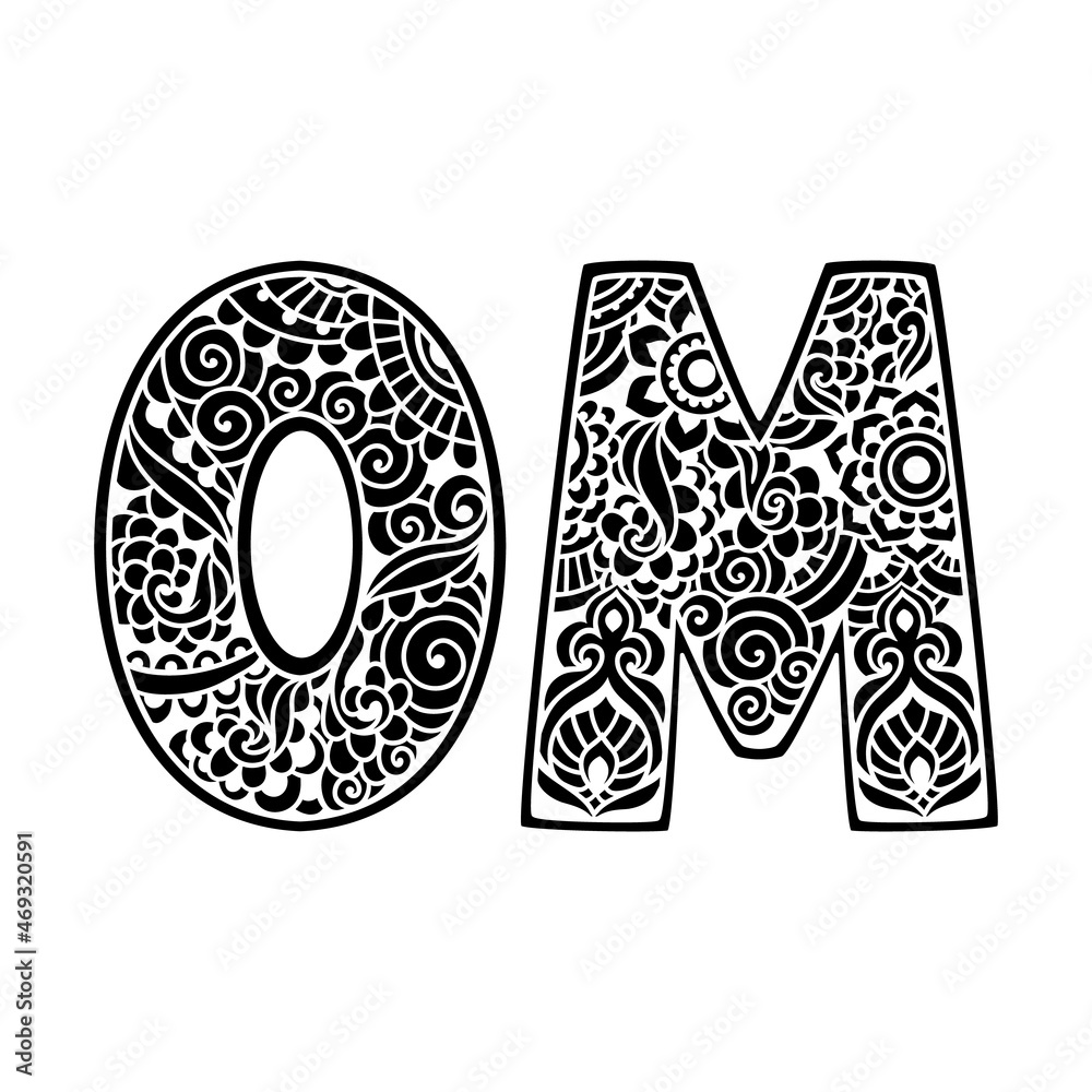 Om yoga logo esoteric art. Vector illustration. Design, hand drawn zenart Om yoga logo esoteric art. Vector illustration. Design, hand drawn zenart