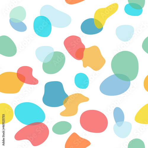 Wallpaper Mural seamless pattern of colorful blobs or splashes, vector illustration background Torontodigital.ca