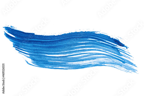 blue abstract watercolor paint brush stroke texture isolated on white background for logo and banner. design, creative, and illustration.