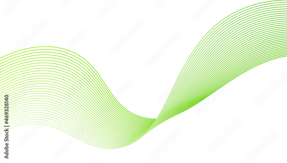 Fototapeta premium Modern abstract green wave liquid lines background. Vector abstract graphic design Banner Pattern background template.