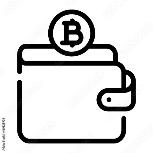 bitcoin wallet glyph icon