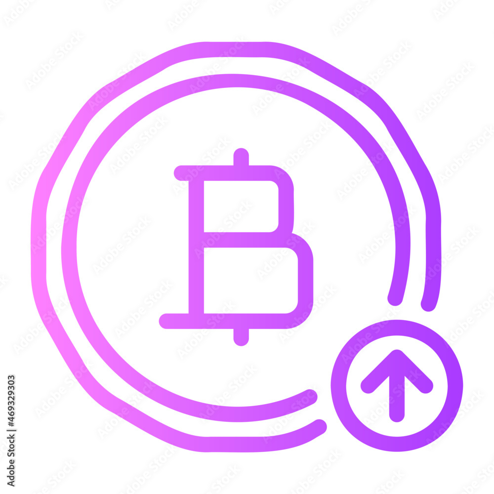bitcoin increase gradient icon bitcoin increase gradient icon