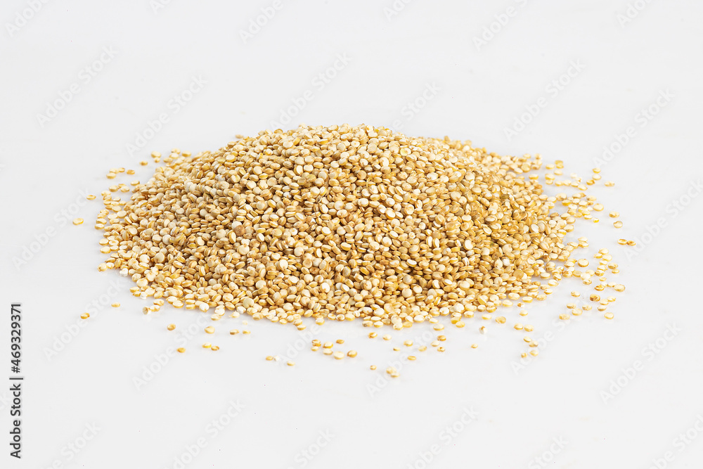 quinoa seed grain close up macro shot isolated on a white background quinoa seed grain close up macro shot isolated on a white background