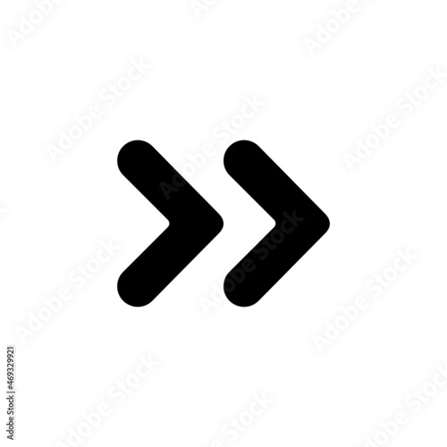 Arrow vector icon on white background. Abstract black arrows set for web design. Right sign.