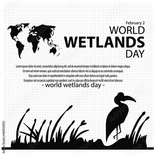 world wetlands day, poster and banner