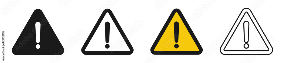 Attention sign icon. Warning icon. - obrazy, fototapety, plakaty 