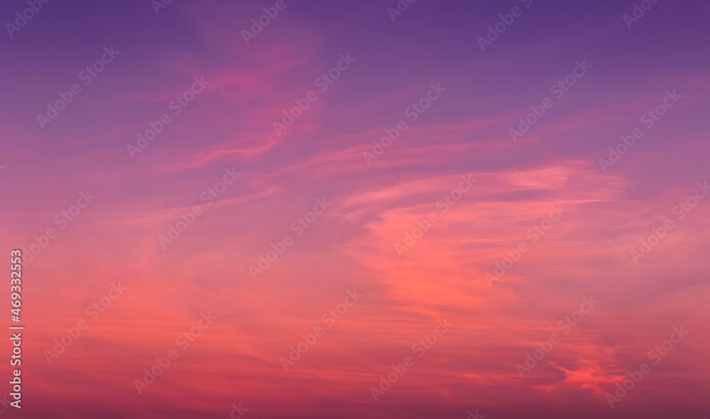 sunset sky with clouds in the evening on twilight