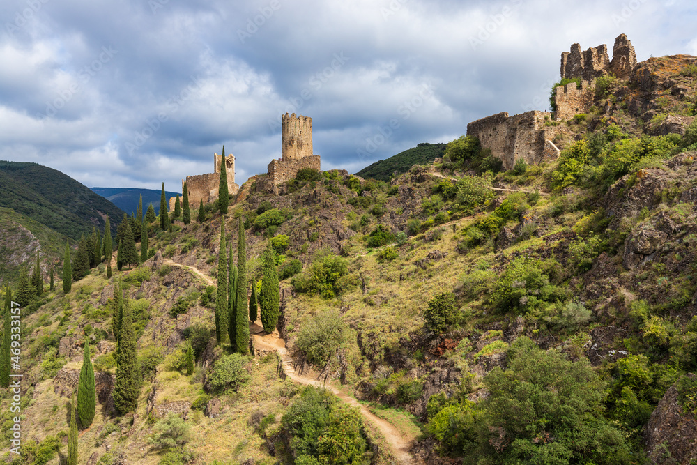 Ruins of medieval French Cathar castle