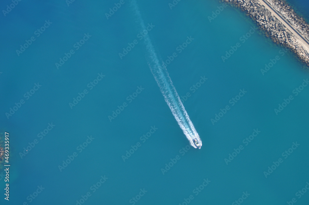 The beautiful boat in open sea The beautiful boat in open sea