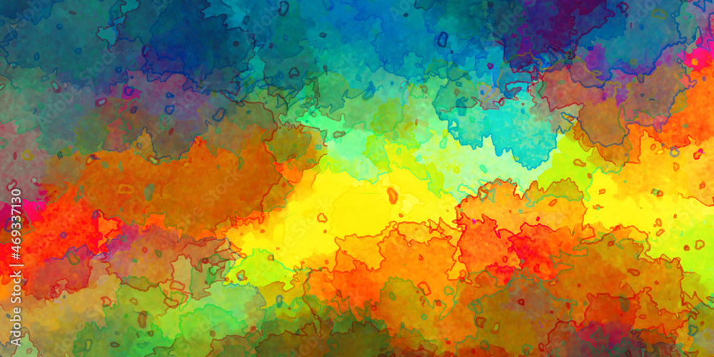 Abstract colorful painting for texture background. Splash acrylic colorful background