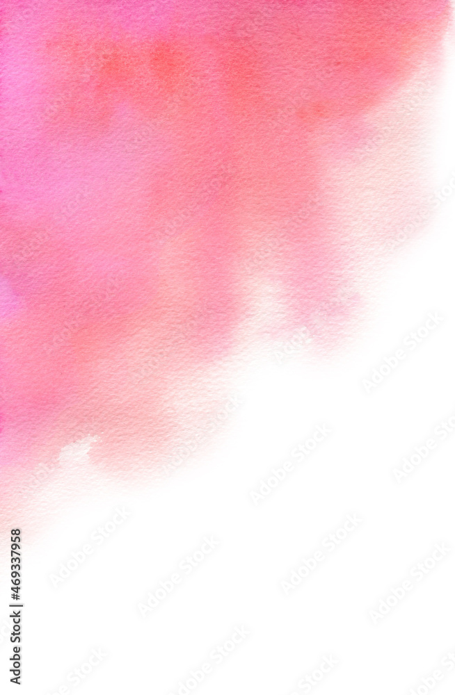 Obraz premium Watercolor abstract pink spot. Blot, splash for vertical postcards and invitations template