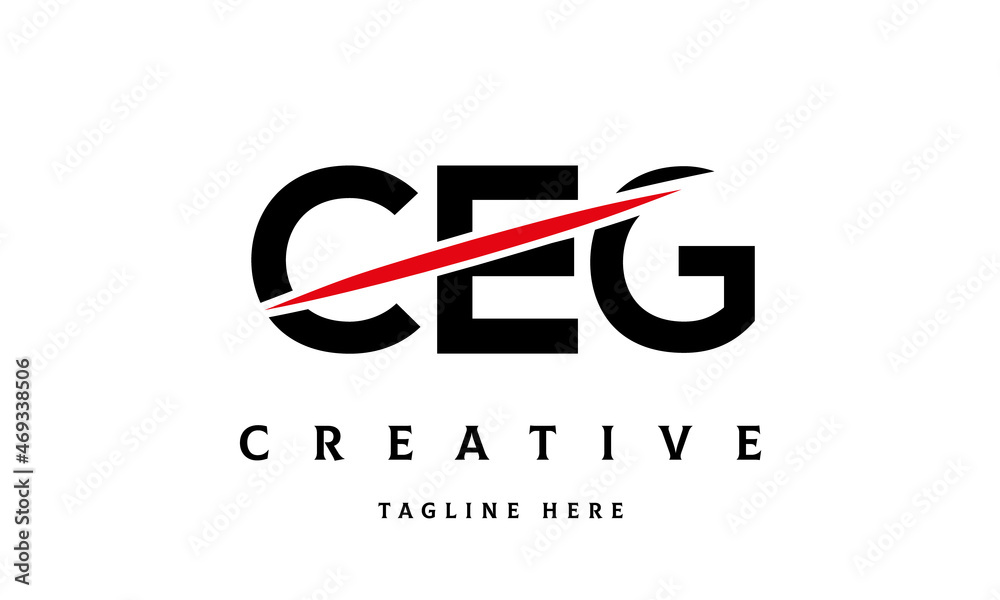 CEG creative three latter logo - obrazy, fototapety, plakaty 