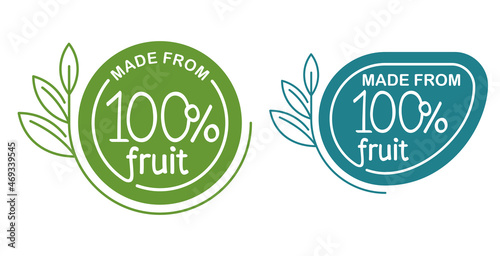 Made from 100 percents fruit - for food and drinks