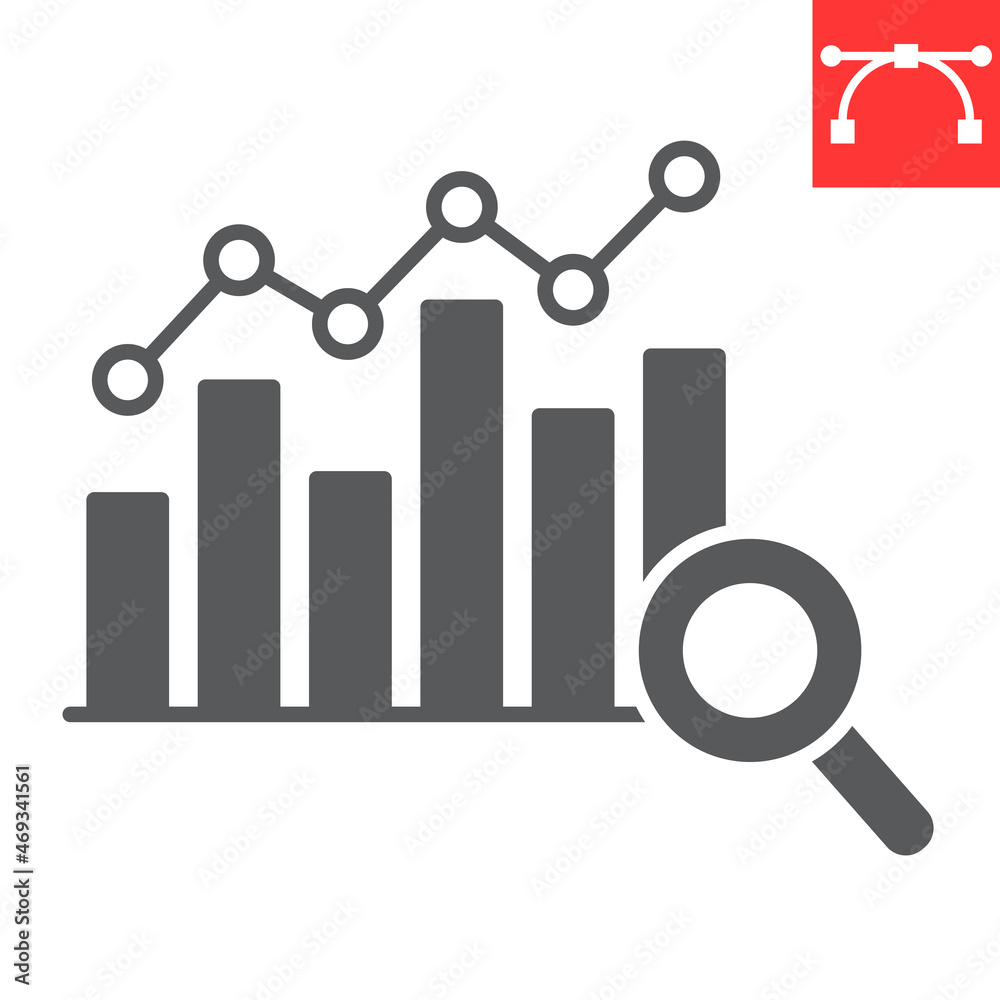 Graph analysis glyph icon, growth and finance, analytics vector icon, vector graphics, editable stroke solid sign, eps 10. Graph analysis glyph icon, growth and finance, analytics vector icon, vector graphics, editable stroke solid sign, eps 10.