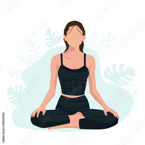 yoga woman in lotus pose