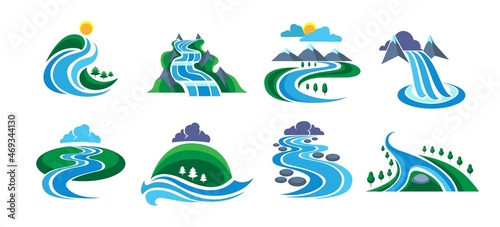 River streams icons