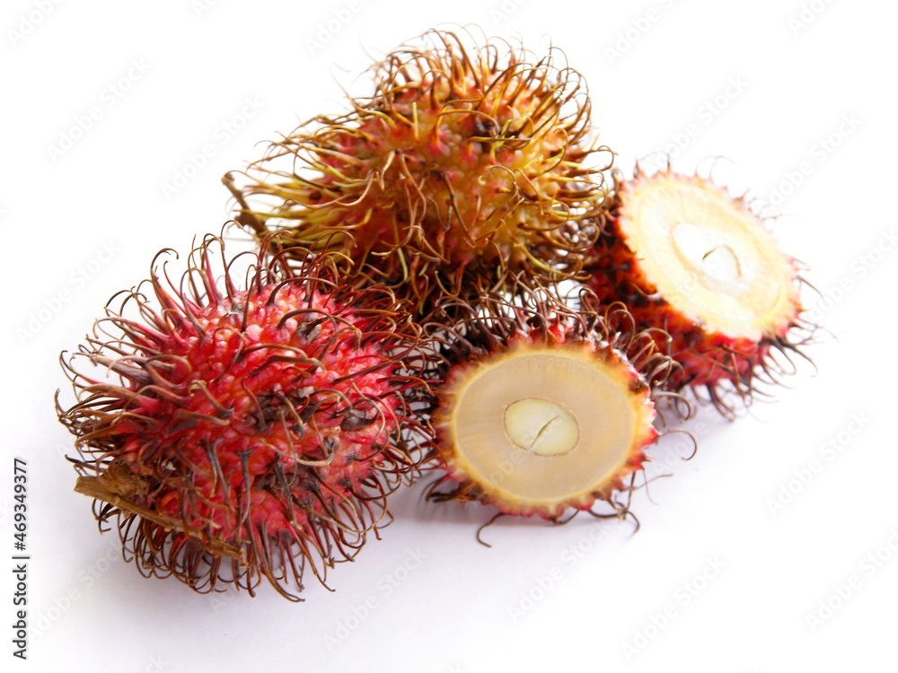fropical fruits rambatan Nephelium lappaceum close up fropical fruits rambatan Nephelium lappaceum close up