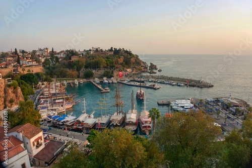 Antalya Boat Town Port Beach Ship Turkey Antalya
