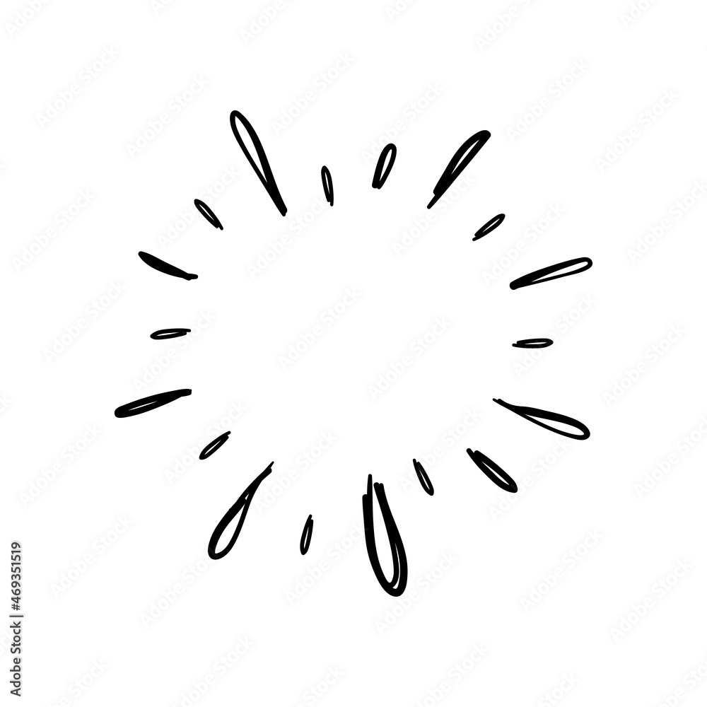 Star burst doodle design. Hand drawn sunburst. Shine light lines and sparks. Star burst doodle design. Hand drawn sunburst. Shine light lines and sparks.