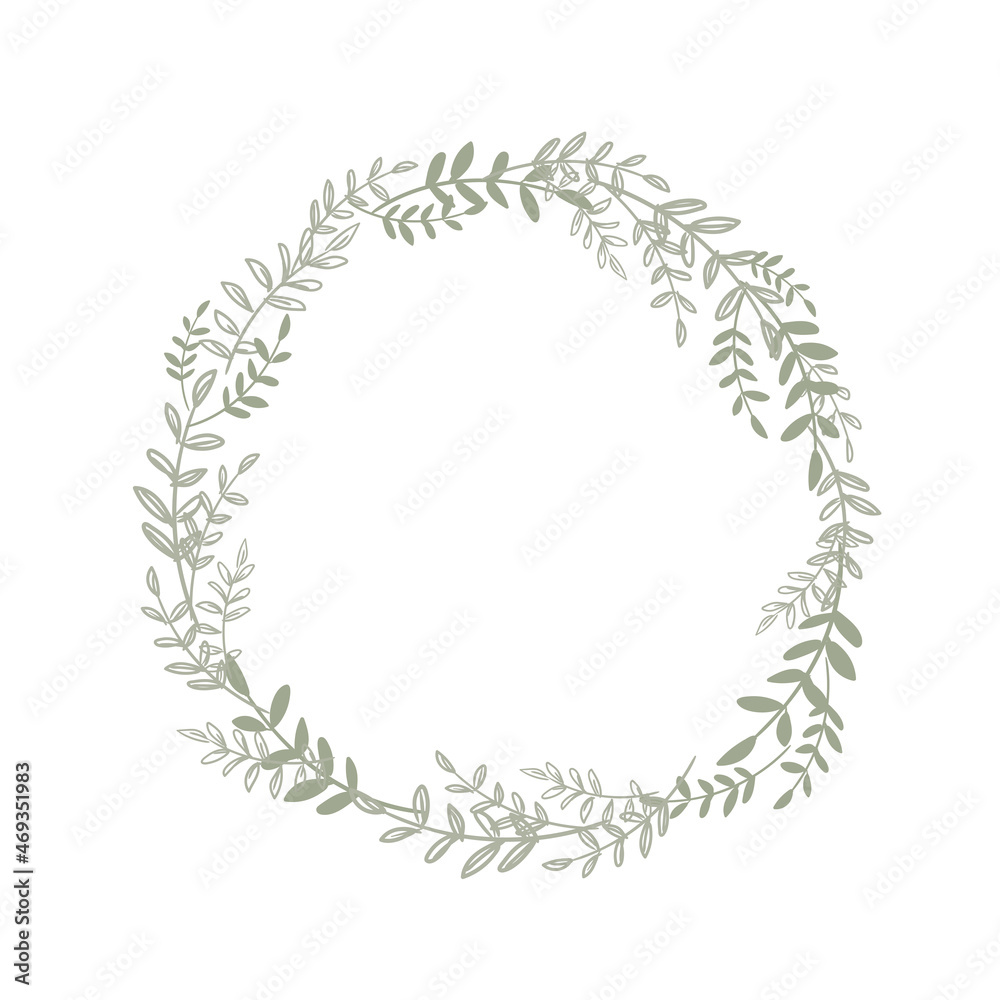 Illustration cute card of leaf frame Illustration cute card of leaf frame