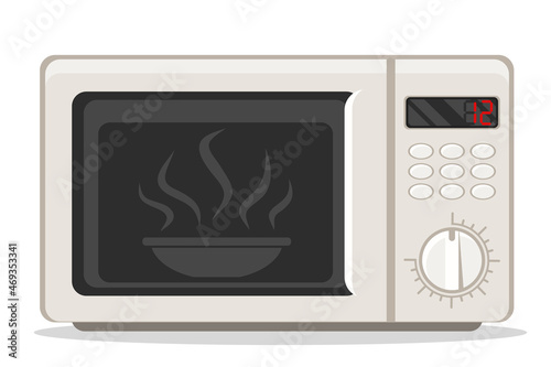 Microwave oven gray. Electrical appliances for home