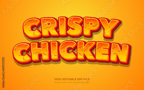 Crispy Chicken editable text style effect 