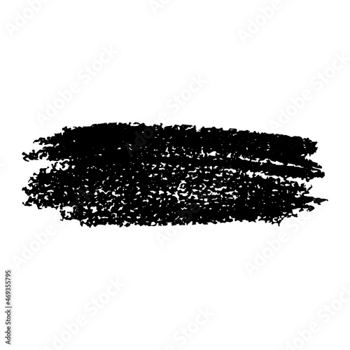 Abstract crayon on white background. Simple black crayon scribble texture. Wax pastel spot. Hand drawn sample. Black abstract crayon background