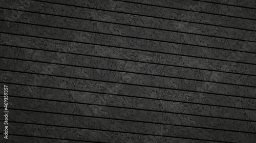 Black wall backround with planks and a stone texture