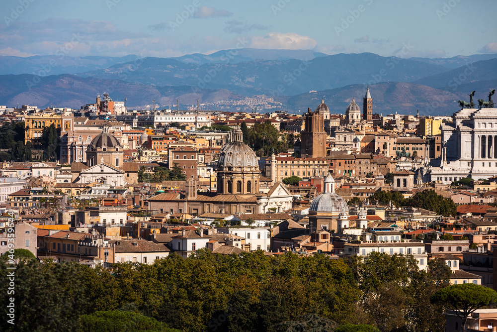 High view of Roma, Lazio, Italy.