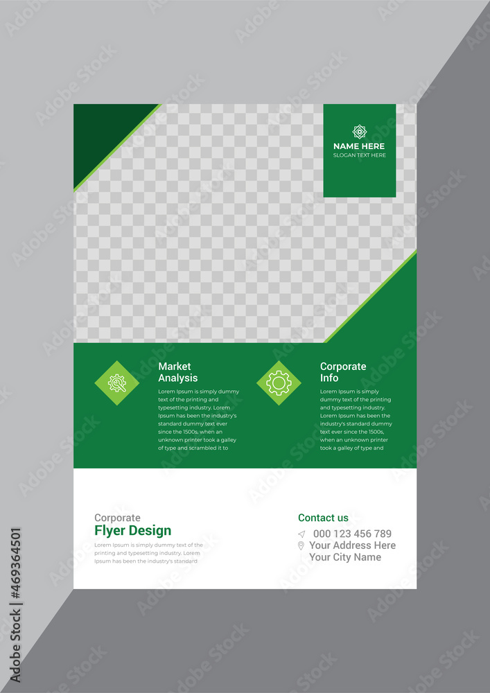 Obraz premium Creative corporate business flyer design template