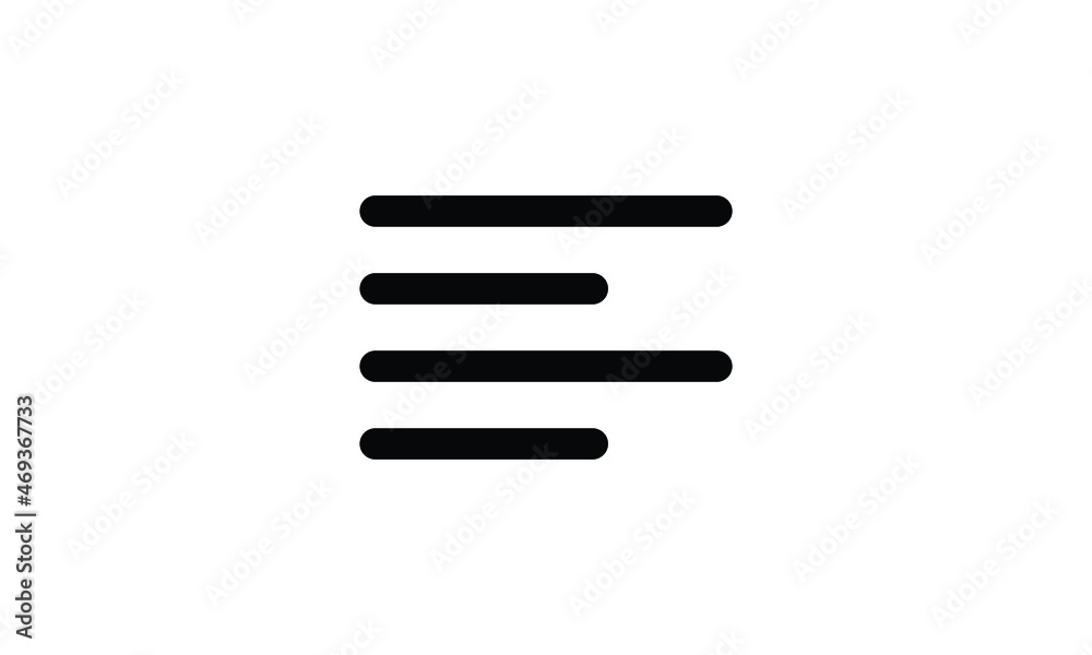 Align-left alignment icon vector Align-left alignment icon vector