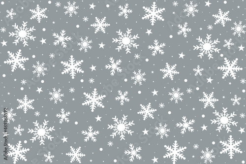 Winter holiday background of snowflakes. 