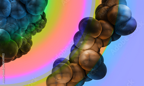 Background from balls in the form of flowing bottom