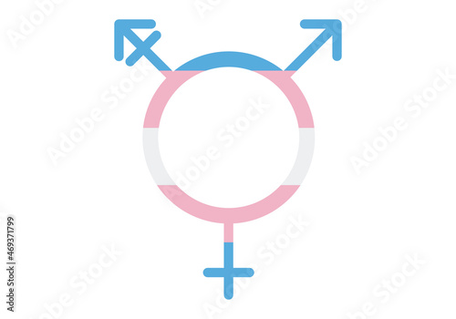 Icono con bandera de persona transgénero en fondo blanco.