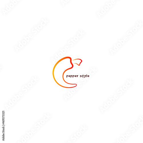 hot red pepper vector logo