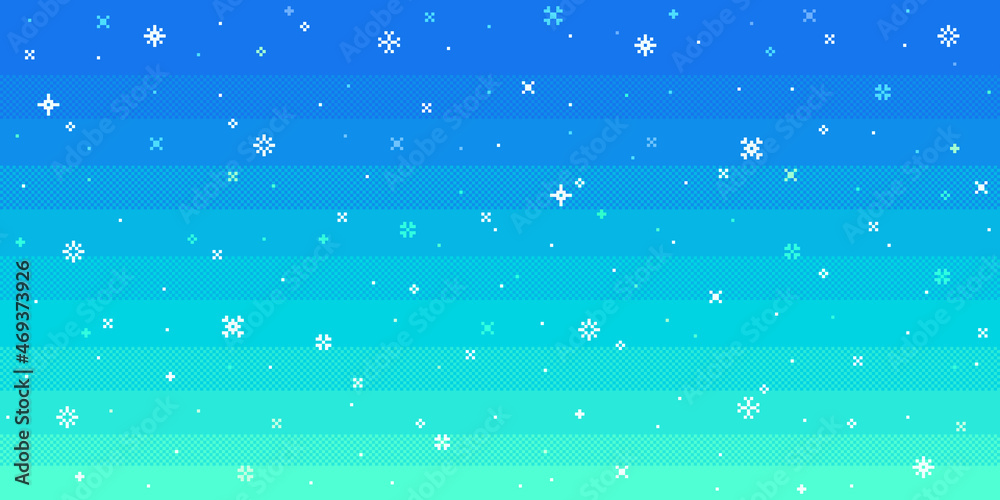 Fototapeta premium Winter background with snowflakes. Snowy Christmas backdrop.