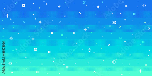 Winter background with snowflakes. Snowy Christmas backdrop.