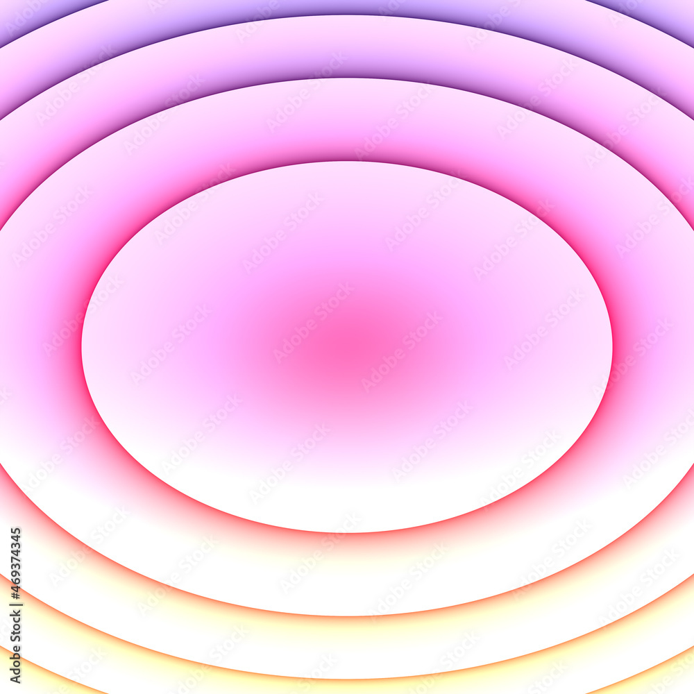 Obraz premium Abstract rippled circle background. content area. 3d rendering.