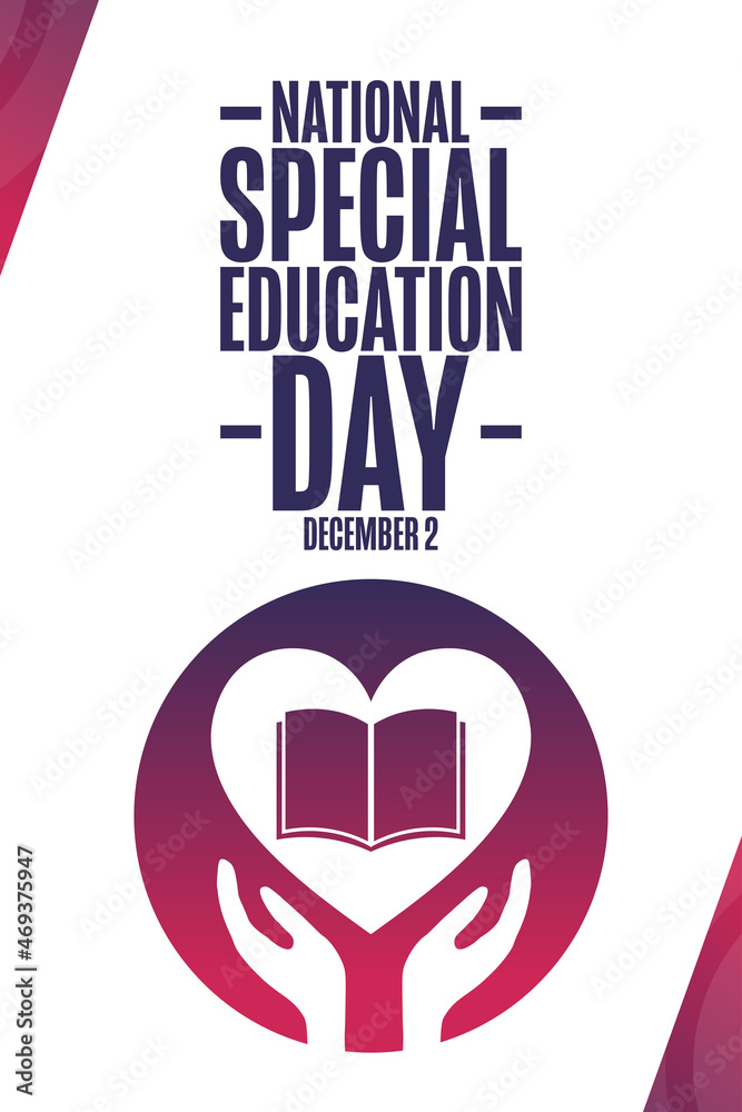 National Special Education Day. December 2. Holiday concept. Template