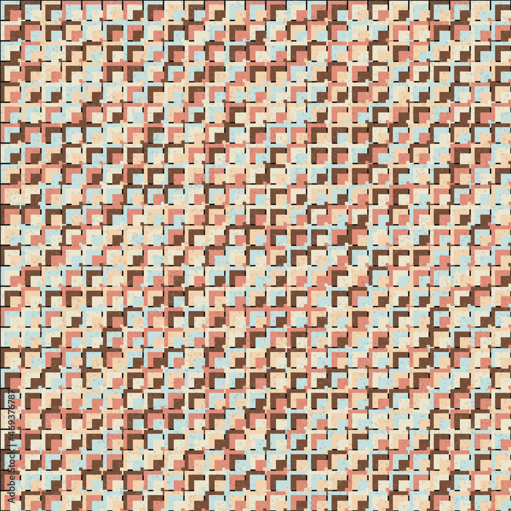 Fototapeta premium Abstract Geometric Pattern generative computational art illustration