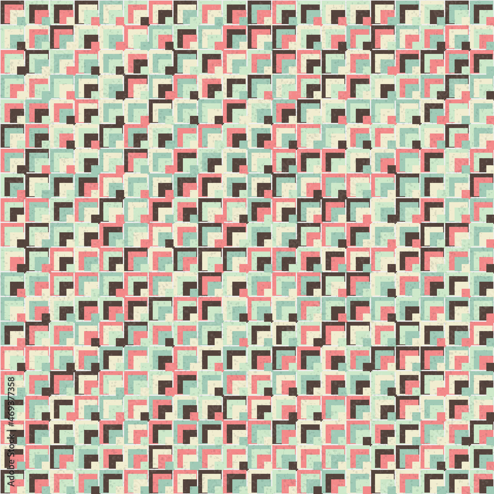 Fototapeta premium Abstract Geometric Pattern generative computational art illustration