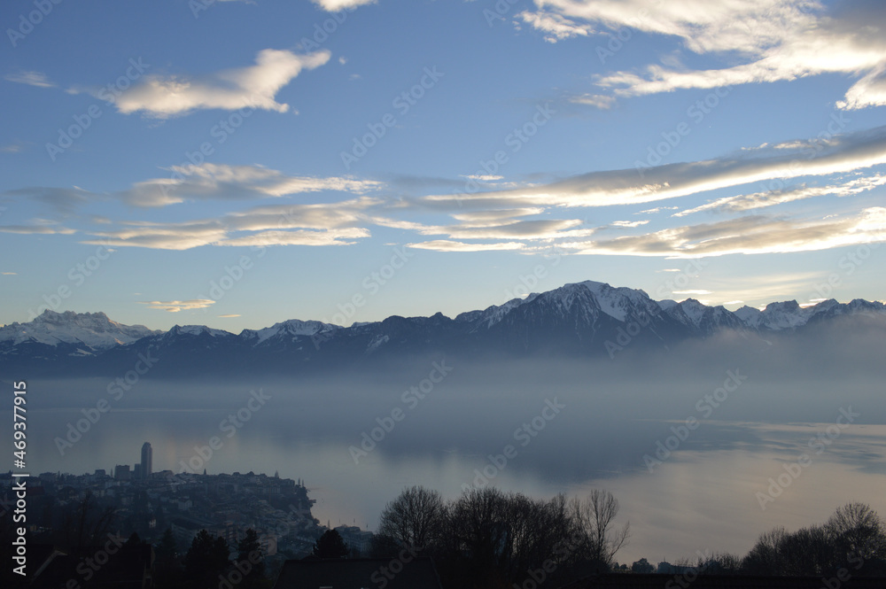 sunrise in the mountains