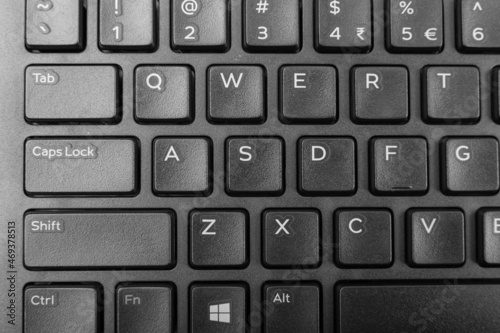 Black Keyboard Keys, Macro Shot of Keyboard Buttons