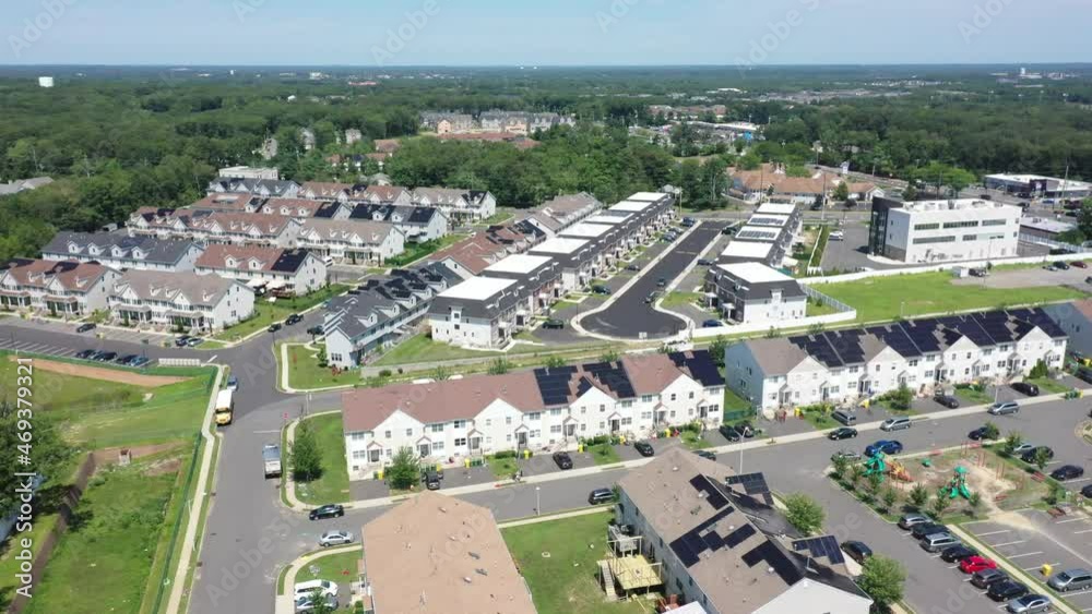 aerial view of a housing complex aerial view of a housing complex