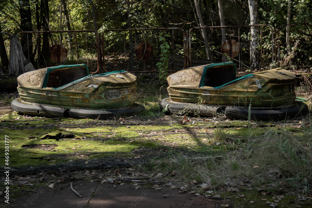 Abandoned attraction in Chernobyl Abandoned attraction in Chernobyl