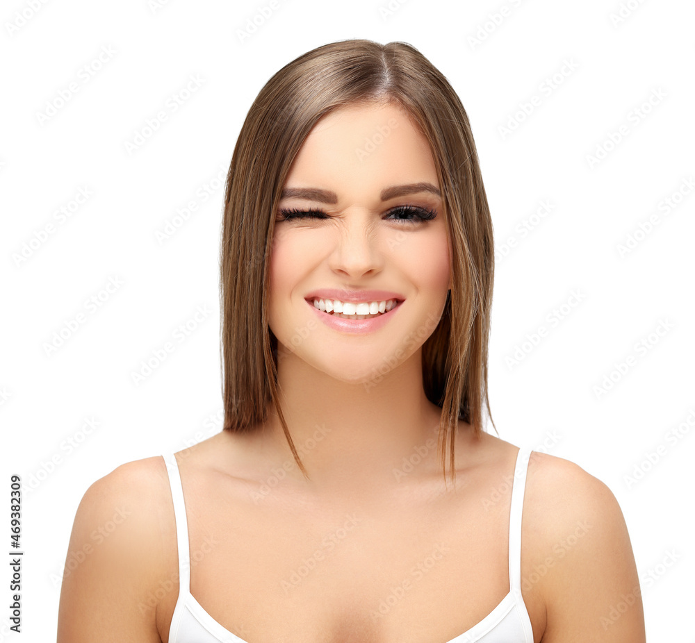 Beauty portrait of a young girl. Fresh Clean Skin. cosmetology concept Beauty portrait of a young girl. Fresh Clean Skin. cosmetology concept