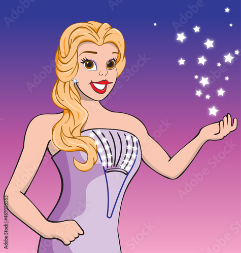 beautiful cartoon princess character