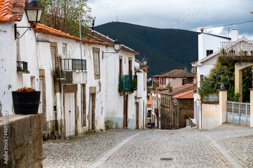 View of old village Provesende in heart of Douro river valley in autumn, wine making industry in Portugal photo