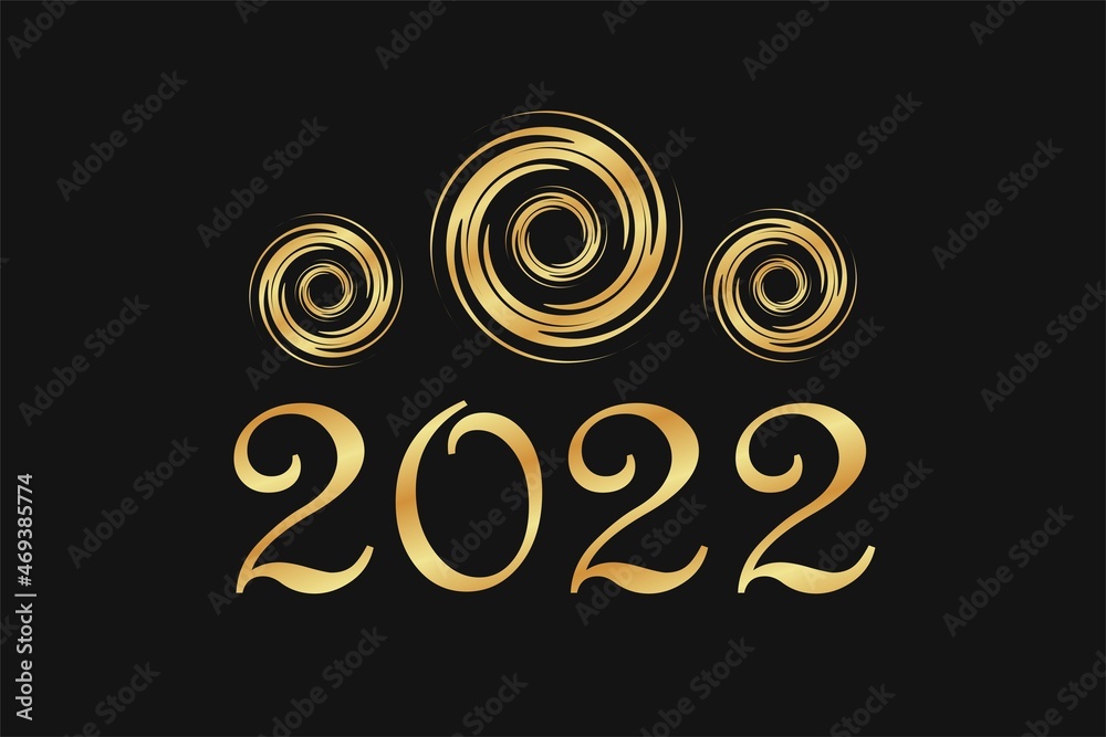 nowy złoty rok 2022 - obrazy, fototapety, plakaty 